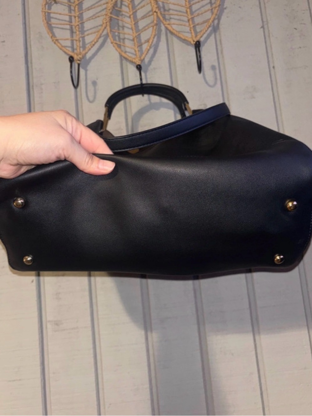 Sondra Roberts Black Leather Hobo Bag - Picture 3 of 5